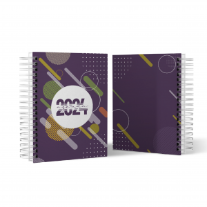 Agenda Diária - 2024 Personalizada Capa Dura + Miolo Padrão 15x20cm Capa 4x0 - Miolo 1x1 Capa Laminada Laminação e Wire-o 