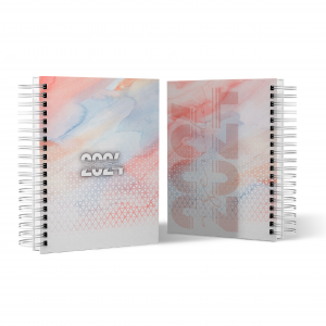 Agenda Permanente - Capa 2024 Personalizada Capa Dura + Miolo Padrão 15x20cm Capa 4x0 - Miolo 1x1 Capa Laminada Laminação e Wire-o 