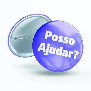 Bottons Personalizados Plástico  4x0 Plastificado Refile Com Alfinete