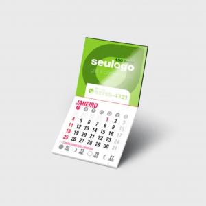 Ímã de Geladeira - Com calendário - 50x50cm (79606) Manta Magnética 0,3mm 1665g 50x50mm 4x0 Verniz Total Brilho Frente Bloco de Calendário 