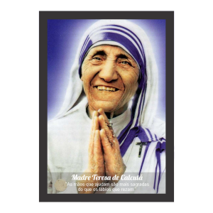 Madre Teresa de Calcutá PVC 3mm Quadro PVC 3mm 4x0 Adesivado Refile Não inclui dupla face