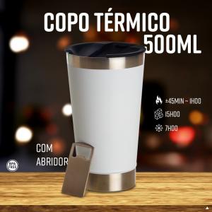 Copo Térmico 500ml - 18645L Aluminio 17,1x9,1x29,3cm 1x0 Sem Revestimento Gravação Laser Consultar cores disponíveis antes da compra